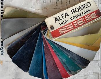 Campionario colori ALFA ROMEO auto epoca IVI 1960