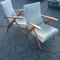 Coppia poltrone reclinabili  anni  60