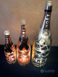 SET MOET NIR LUMINOUS 3 BOTTIGLIE VUOTE 