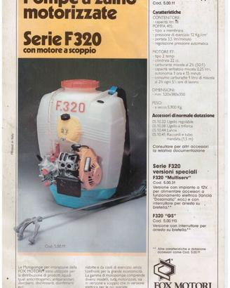 pompa irrorazione fox f320