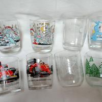 lotto di 8 bicchieri Nutella Ferrari e Natale