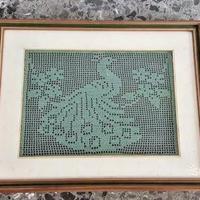 QUADRO ALL' UNCINETTO COLORE VERDE