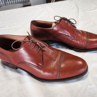 Scarpe uomo derby pelle vitello e suola cuoio