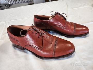 Scarpe uomo derby pelle vitello e suola cuoio