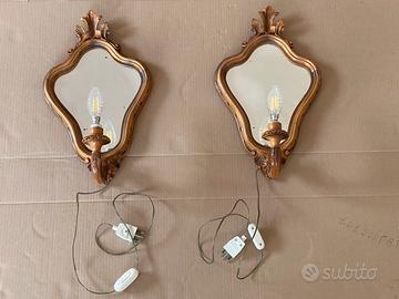 Specchi-lampada da comodino