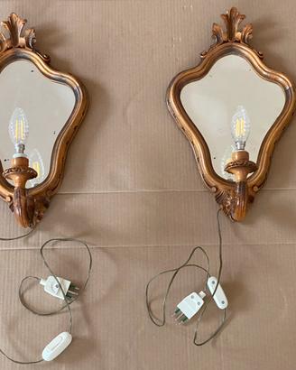 Specchi-lampada da comodino