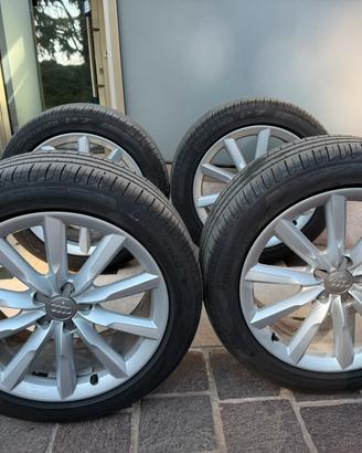 Set cerchi Audi R19 piu gomme estive Pirelli