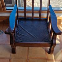 Divano e Poltrona in legno