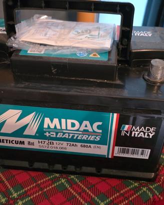 batteria auto 72 Ah nuova 