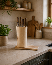 Porta coltelli in legno fatti a mano
