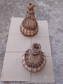 vecchie ceste come lampadari 