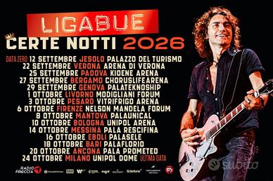 Ligabue concerto pesaro biglietti sabato 3 ottobre