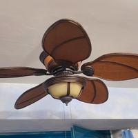ventilatore da soffitto tropicale con doppia luce