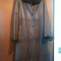 Cappotto vintage di pelle marrone