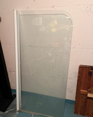Paraspruzzi per vasca da bagno in vetro snodato