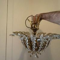 Lampadario vetro anni 70 simil Swarovski