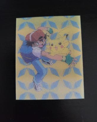 Card lenticolare Yoga Pokémon 89 Pikachu e Ash