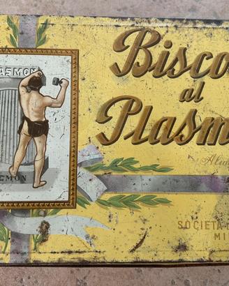 Scatola latta Biscotti al Plasmon Vintage Anni 60.