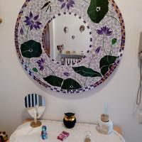 specchio mosaico rotondo