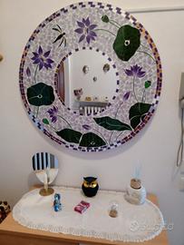 specchio mosaico rotondo