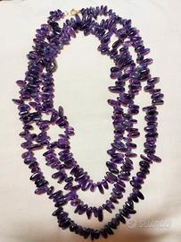 collana ametista con chiusura oro 18 kt