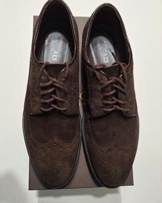 Stringata uomo Derby camoscio marrone Doucal's - T