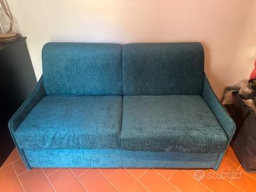 Divano letto color petrolio