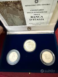 Italia Banca d’Italia lire 500+200+100 FS argento