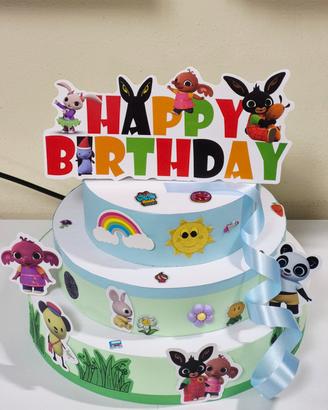 Torta finta scenografica tema Bing