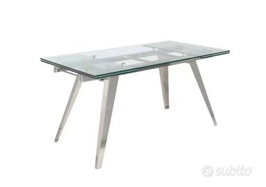 TAVOLO VETRO TEMPERATO E SEDIE
