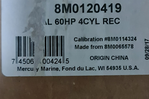 Mercury centralina 40 hp efi