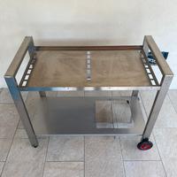 Carrello per barbecue o per griglia inox