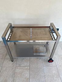 Carrello per barbecue o per griglia inox