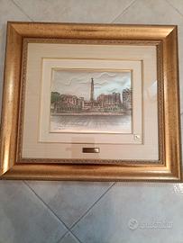 Quadro in argento statua della libertà Palermo 