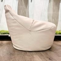 Poltrona a sacco - bean bag - ecopelle bianco