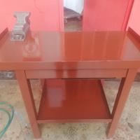 bancone da lavoro con morsa in ferro