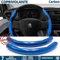 COPRIVOLANTE per PEUGEOT Effetto CARBONIO Blu