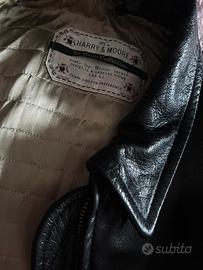 Giacca in Vera Pelle Nera Harry & Moore "Top Brass