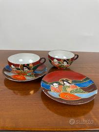 Tazze Giapponesi Vintage Dipinte a Mano anni ‘20