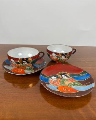 Tazze Giapponesi Vintage Dipinte a Mano anni ‘20