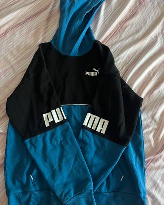 felpa puma blu e nera