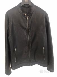Bomber giubbotto pelle uomo nero 50 NUOVO