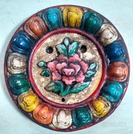 portaincenso terracotta con fior di loto