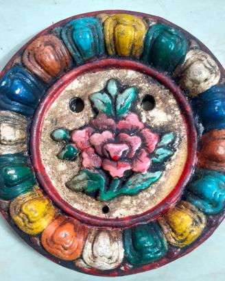 portaincenso terracotta con fior di loto