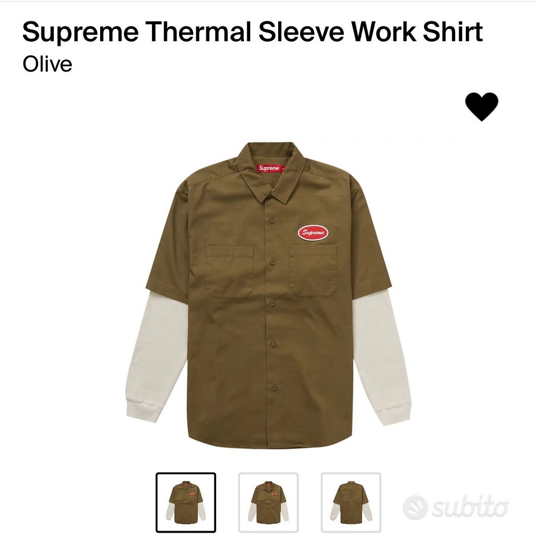 Supreme thermal sleeve work shirt olive - Abbigliamento e