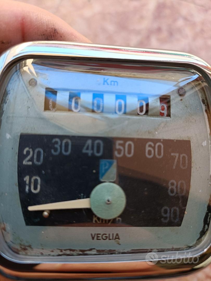 Compteur De Vitesse Veglia D’origine Pour Vespa Phare Bas - Modèle D’occasion En Bon état