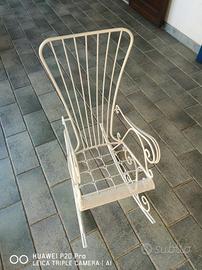 SEDIA DONDOLO METALLO PER BAMBINO ANNI 50