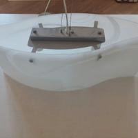 Sospensione centro luce in vetro decorato