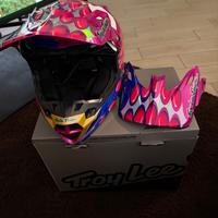 Casco Troy Lee SE5 Composite Blurr MIPS pink