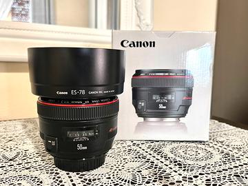Canon 50mm F1.2 (compatibile con adattatore RF)